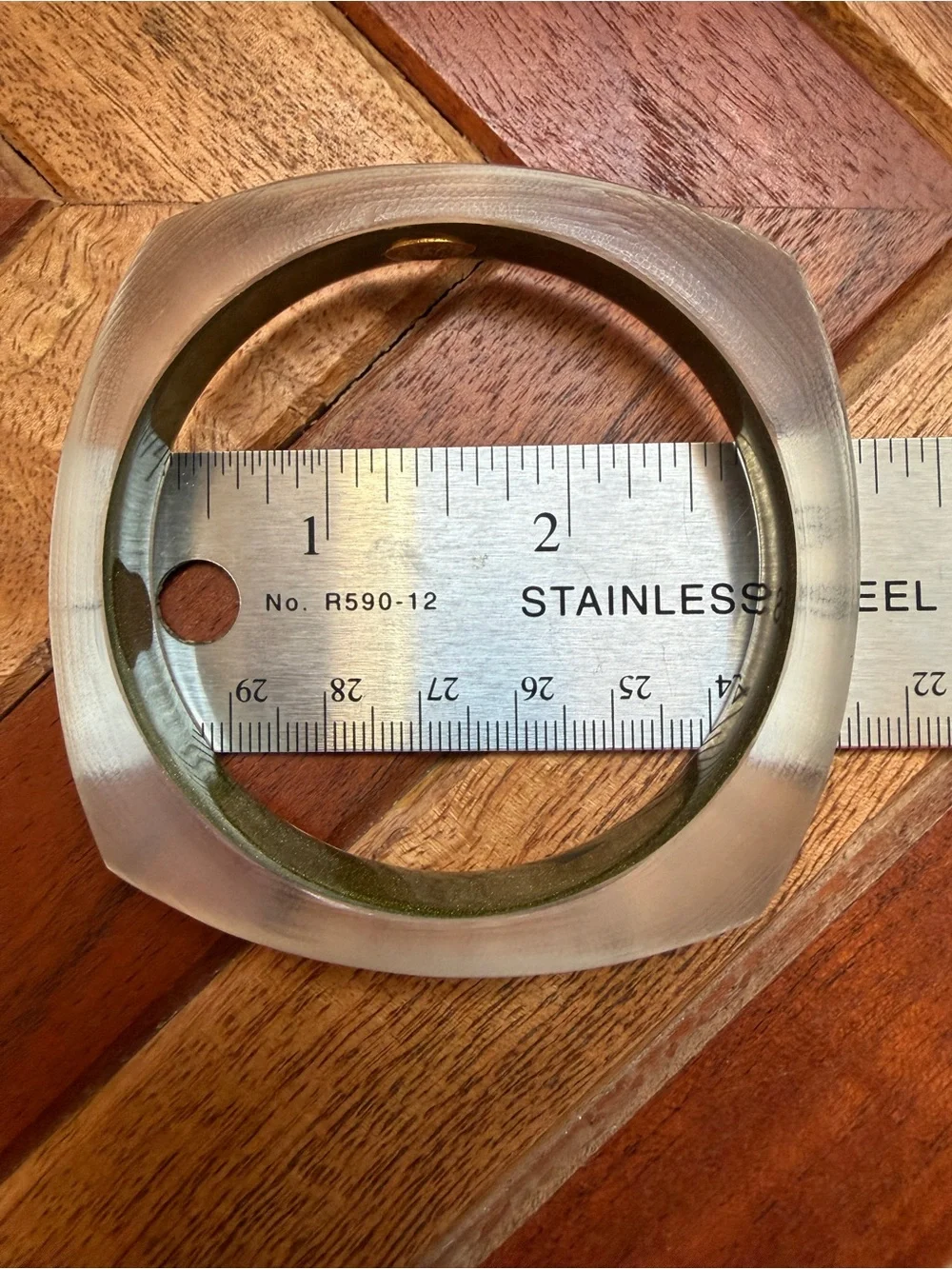ALEXIS BITTAR Hand Carved Lucite Bangle BRACELET stackable